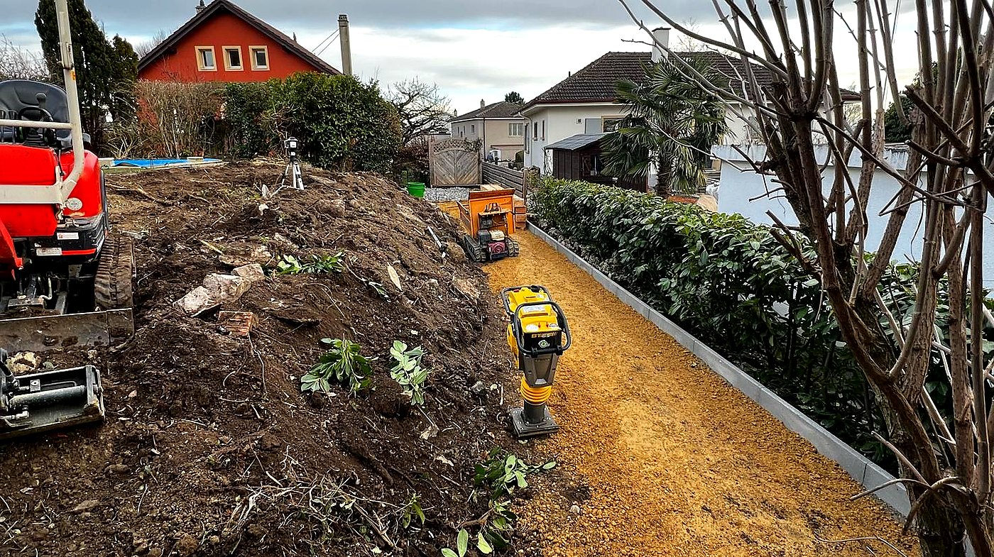 Travaux d'aménagement extérieur