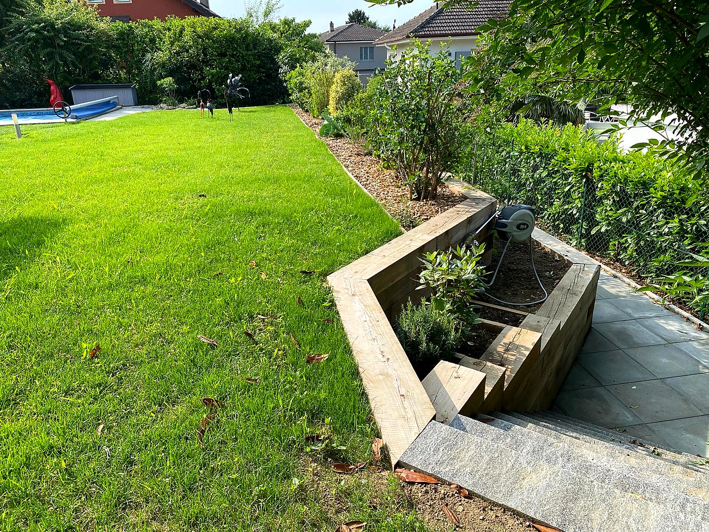 Jardin entretenu par Brugère Jardin Sàrl